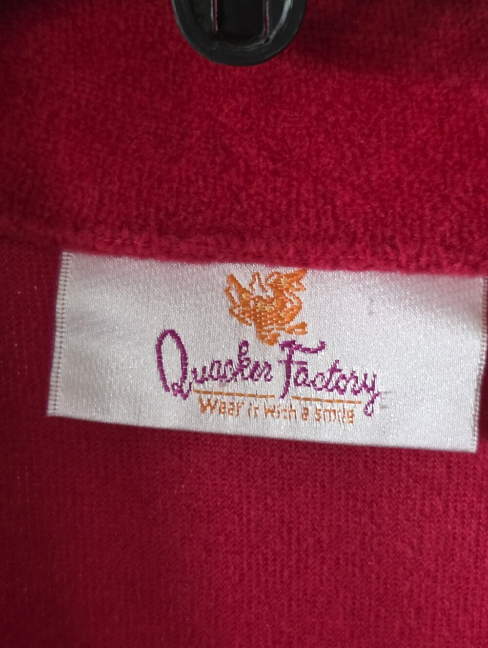 Quacker Factory Red Velour Rhinestone Button Front Cardigan Jacket Size Large - Picture 4 of 11